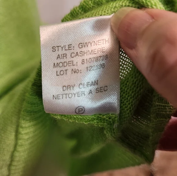 Theory green cashmere button cardigan - Picture 5 of 6